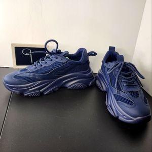 Steve Madden Possession 9M navy chunky Y2K style‎ comfy fashion sneakers
